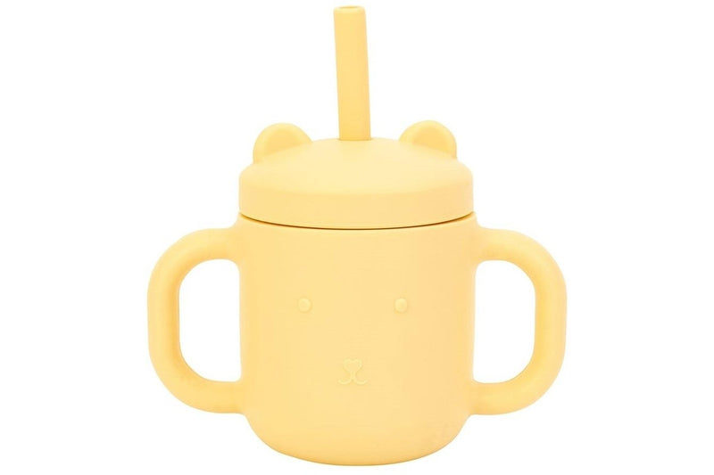 Annabel Trends: Silicone Mini Sippi Bear with Handles - Lemon (150ml)