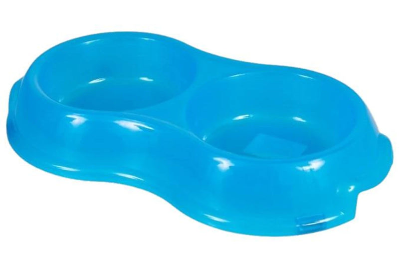 Yours Droolly: Bowl Plastic Double Blue