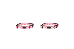 2x Splosh Frank Barker M Pink Daisies Dog Collar Adjustable Neck Strap 33-55cm