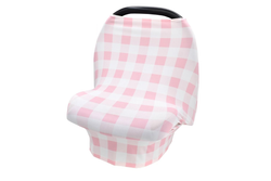 Breastfeeding Cover Cotton Nursing Maternity - Pink/White Checks