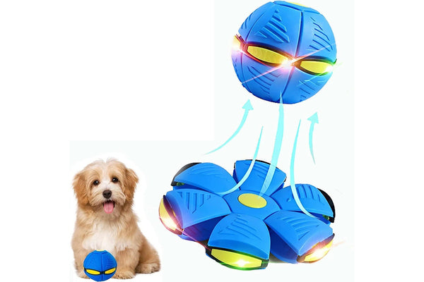 Pet Toy Flying Saucer Ball Dog Toy Pet Flying Saucer Ball (Color:Green-6Light)