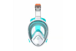 Full Face Snorkel Mask Set Anti-fog Anti-leak Dry Breathing System Safe Diving Goggles Green-S