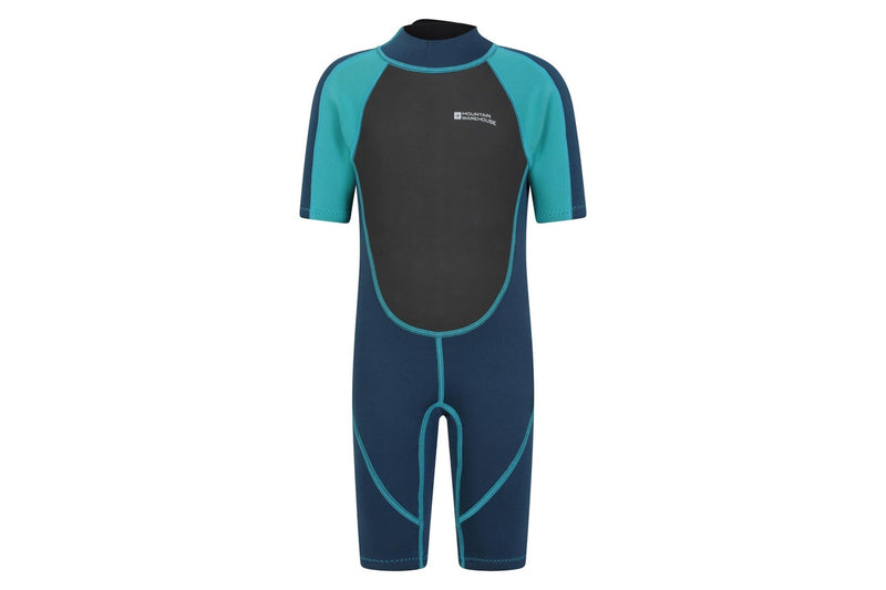 Mountain Warehouse Childrens/Kids Contrast Panel Wetsuit (Teal) (9-10 Years)