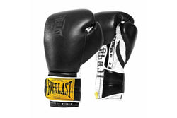 Everlast 1910 Classic Sparring Boxing Hook & Loop Gloves Box Gloves Black 12Oz