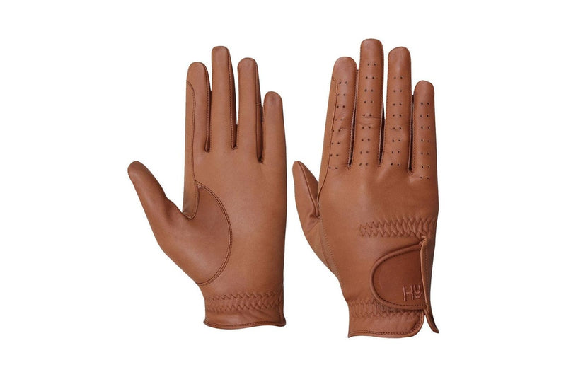 Hy5 Adults Leather Riding Gloves (Light Brown) (XS)