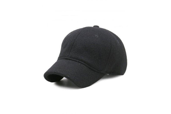 Outdoor Lines Embroidered Wool Baseball Hat Black - Standard