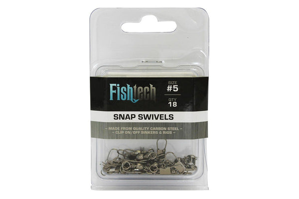 Fishtech #5 Snap Swivels x 18