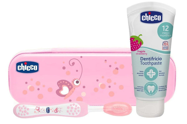 Chicco: First toothbrush Set - Pink