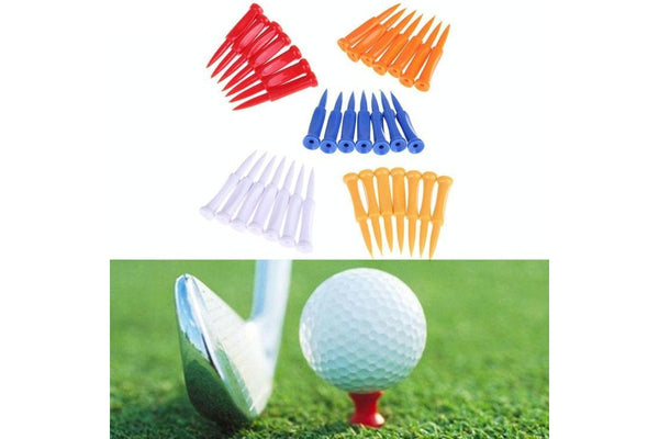 60 Pcs Qt012 Ribbon Needle Golf Plastic Ball Tee - Size 43Mm