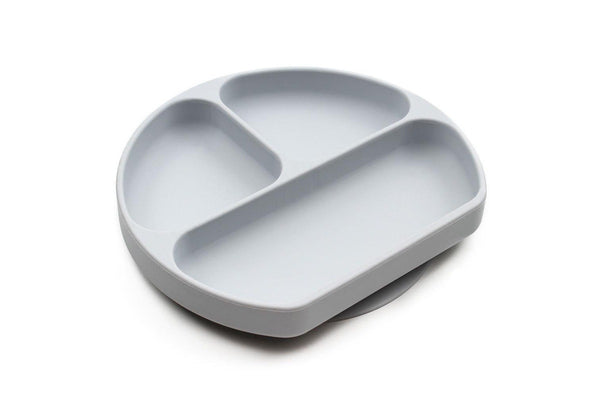 Bumkins: Silicone Grip Dish - Grey