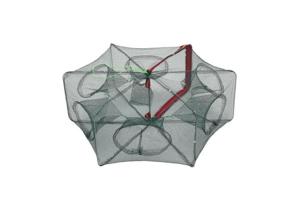 6 Or 8 Holes Automatic Fishing Net Cage Portable Foldable Crab Shrimp Trap - 6-Hole