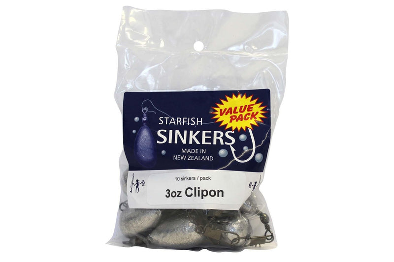 Starfish Clip-On Sinker Value Pack 3oz x 10