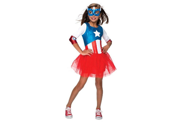 Marvel Captain America Girls Costume (Large)