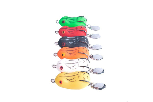 Pack Of 2 Sequin Double Hook Thunder Frog Lure 5cm 14g