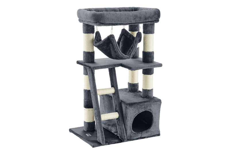 Zoomies Cat Tree Condo House - Dark Grey