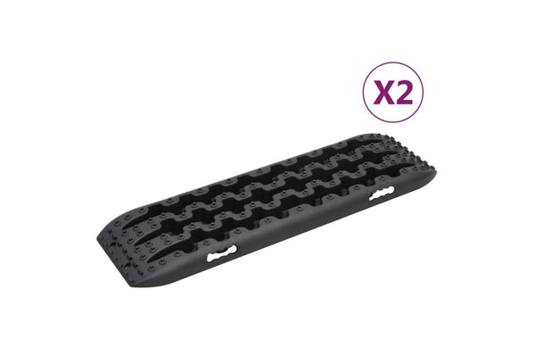 Traction Boards 2 Pcs Black 106x30.5x7 Cm Nylon Xobiia