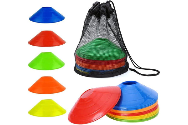 20 Field Cones with Net Bag - Pro Discs for Soccer Training