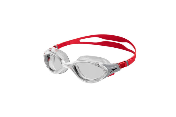 Speedo Mens Biofuse Swimming Goggles (Red/Silver/Clear) (One Size)