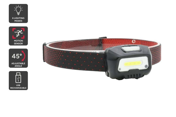 LED Headlamp with Motion Sensor