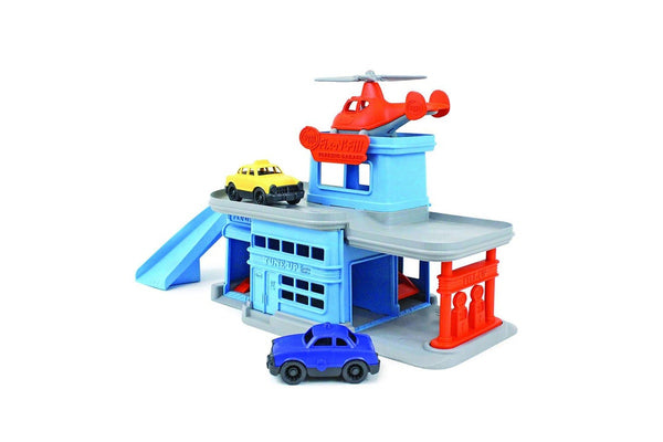 Green Toys Parking Garage Kids Childrens Pretend Imaginative Play Toy 3+