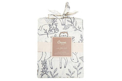 Crane Baby Cot Fitted Sheet - Ezra Woodland