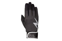 Hy Unisex Adult Silva Flash Riding Gloves (Black/Silver Reflective) (XL)