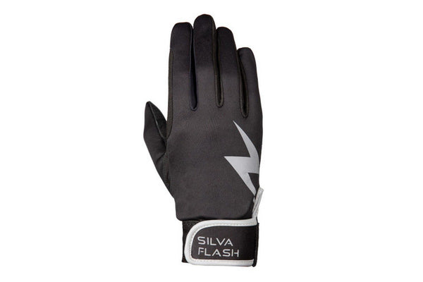 Hy Unisex Adult Silva Flash Riding Gloves (Black/Silver Reflective) (L)