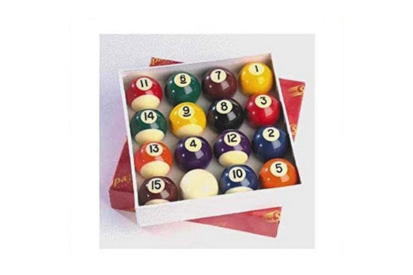 Carta Sport Stripes & Spots Pool Balls (Pack Of 16) (Multicoloured) (1.8in)