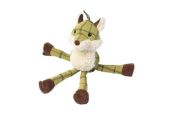 House Of Paws Plush Tweed Fox Long Legs Dog Toy (Green) (One Size)