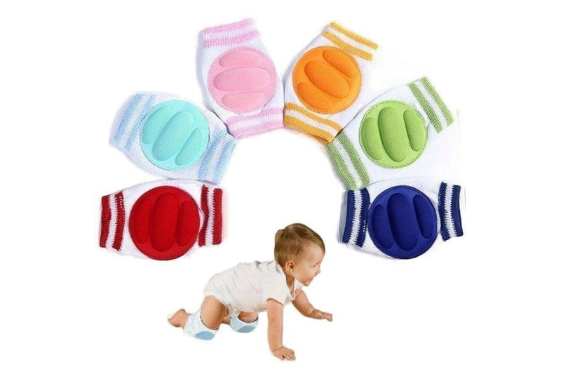 3 Pairs X Baby Infant Toddler Crawling Safety Padded Knee Pads Blue Pink Yellow