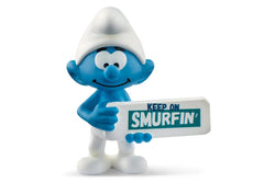 Schleich - Smurf with Sign (Keep on Smurfin')