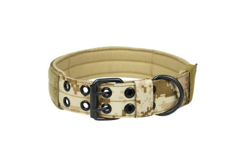 Tactical Comfortable Dog Collars - Beige Camo - M