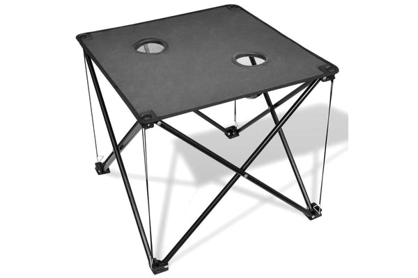 Foldable Camping Table Grey Aoann