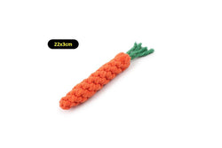 CARROT Cotton Rope Pet Toys Puppy Dog Cat Teeth Cleaning Chew Training