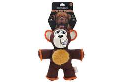 Paws & Claws 32cm Super Tuff Buddies Oxford Pet Playing Toy Monkey w Squeaker