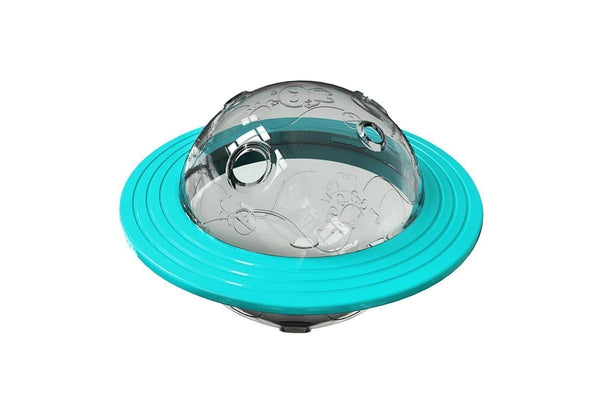 2 Sets of Ufo Flying Frisbee Feeder For Dogs Pet Toy Blue