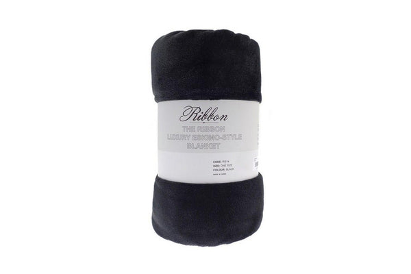 Ribbon Eskimo Style Polyester Dog Blanket (Black) (One Size)