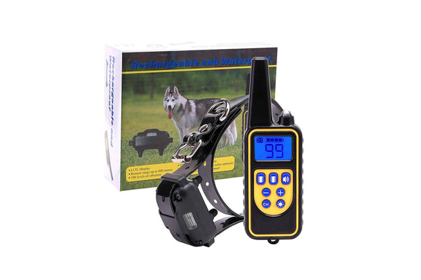 Dog Bark Collar - 1x 800m Range Receiver Vibration Sound Light Training Device