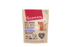 Yours Droolly: Kiwi Grown Dog Treats, Beef & Blueberry - 100g