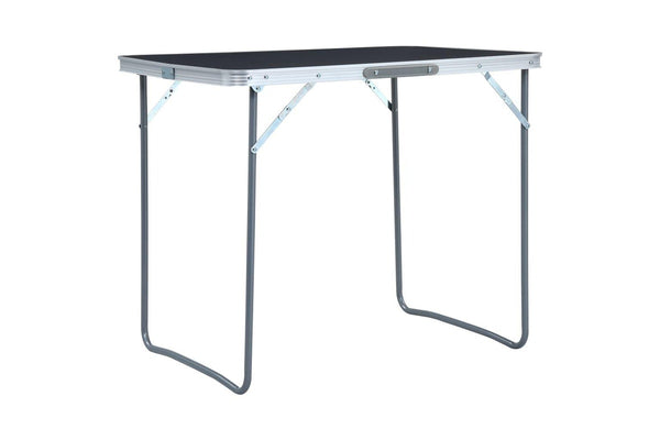 Foldable Camping Table With Metal Frame 80X60 Cm Grey