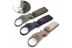 Carabiners Outdoor Tactical Nylon Webbing Water Bottle Hang Buckle Light Khaki - Khaki