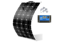 Flexible 100W Solar Panel with controller and mount