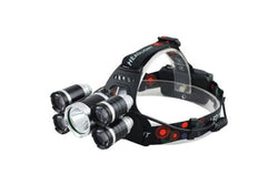 Waterproof Headlamp Powerful Led Headlight For Camping Black Single Product - Standard