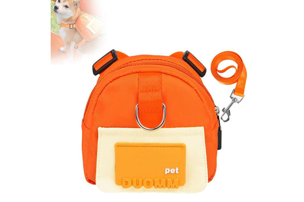 Dog Backpack Harness with D-Ring - Orange