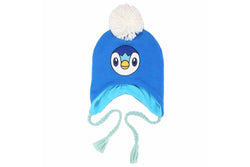 Pokemon Piplup Trapper Hat (Blue) (One Size)