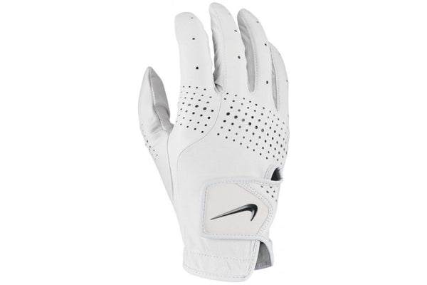 Nike Mens Tour Classic III Leather 2020 Right Hand Golf Glove (White) (XL)