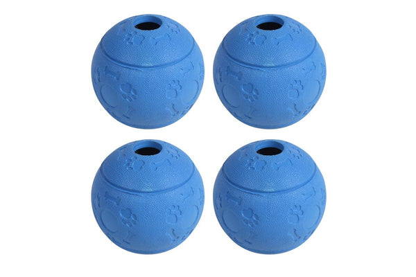 4x Pro Pet Max Pet Rubber Interactive Play Fun Toy Blue Resilient and Fun 8cm