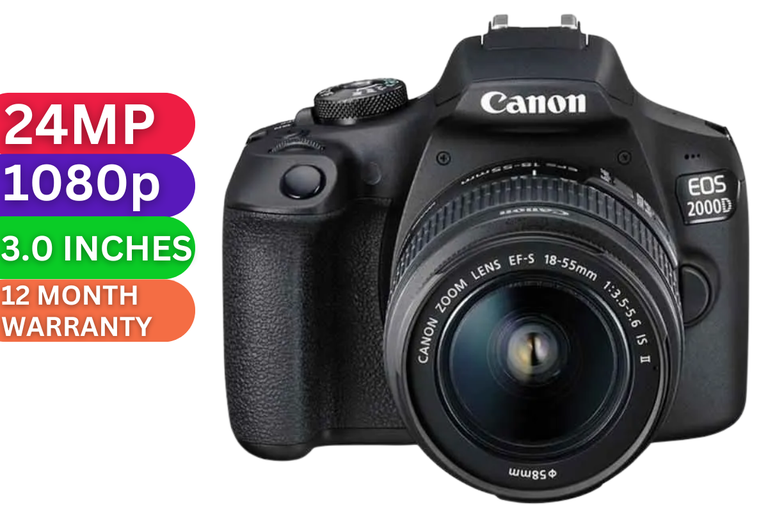 Canon 2000d Kit EF-S 18-55mm f/3.5-5.6 IS II Black - BRAND NEW