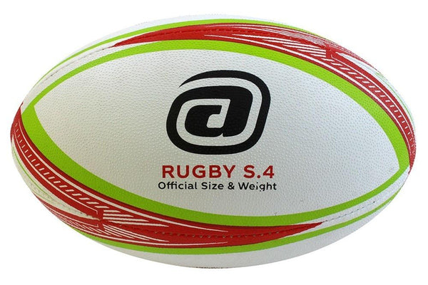 Avaro Club / Match Rugby Union Ball - Red / Green - Size 4