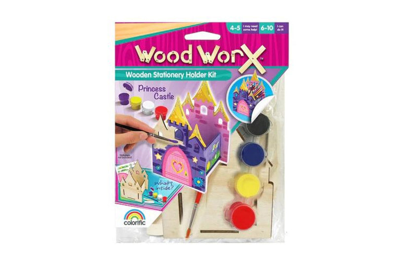 Wood WorX: Wooden Stationery Holder Kit - Princess Castle